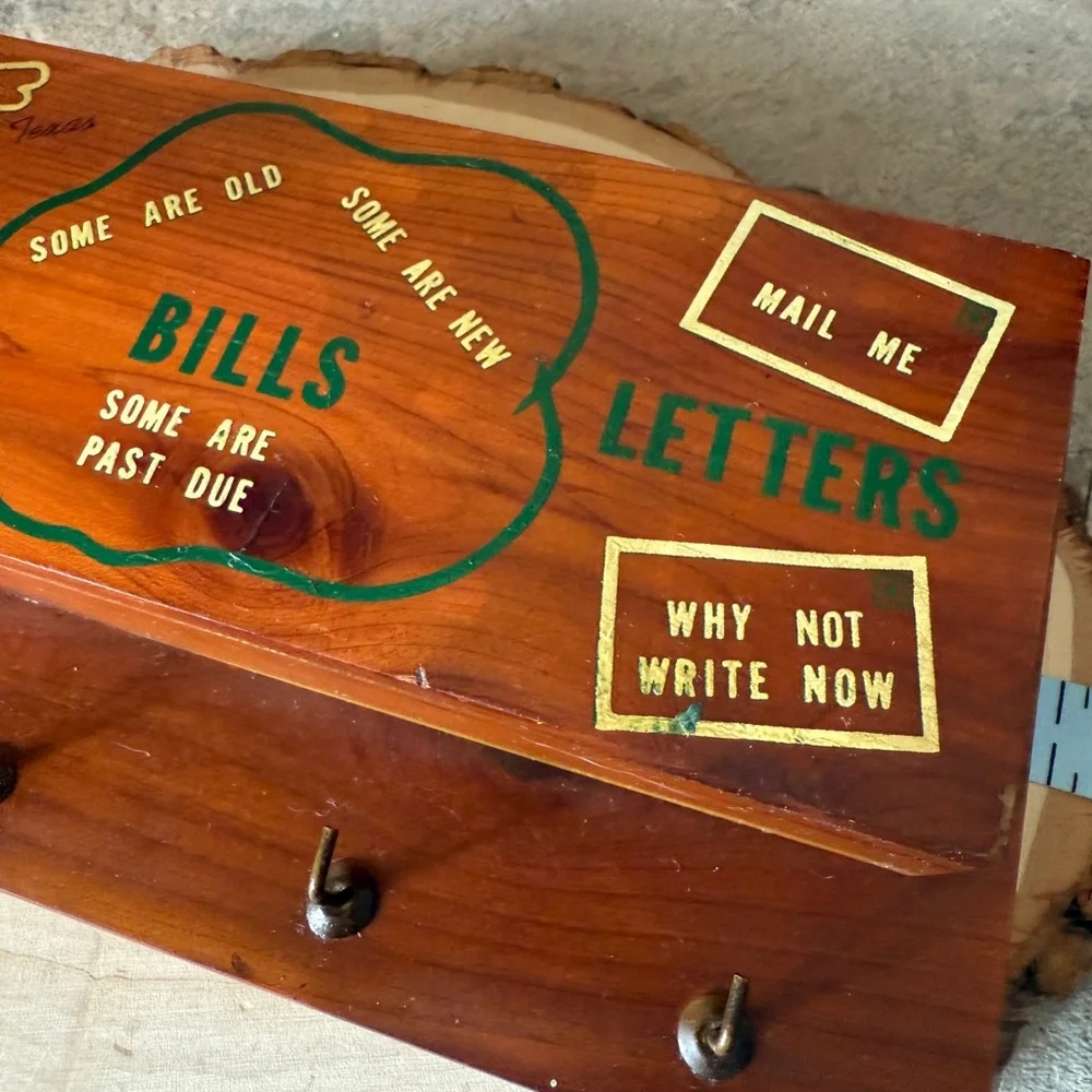 Rustic Wooden Key and Mail Organizer